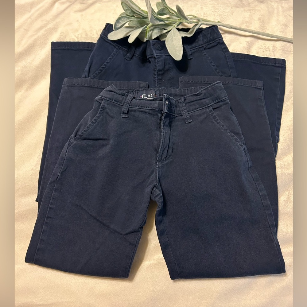 The Children's Place Girls Uniform Stretch Skinny Chino Pants - Lot of 2